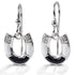 Kelly Herd Black and White Horseshoe Earrings